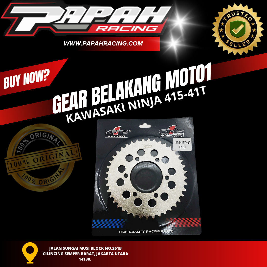 GEAR BELAKANG MOTO1 KAWASAKI NINJA 415-41T